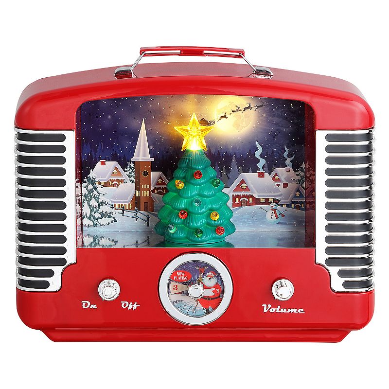 Mr. Christmas Lighted Holiday Radio Table Decor, Multicolor