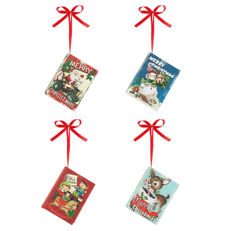 Mr. Christmas Set of 4 Mini Songbooks Hanging Decor, Multicolor