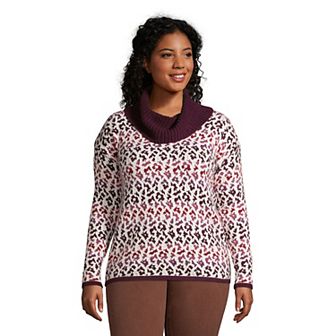 Plus Size Lands' End Lofty Cozy Cowlneck Sweater
