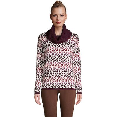 Lands end cowl neck sweater sales