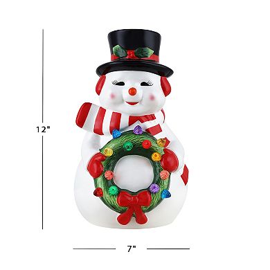 Mr. Christmas Light-Up Snowman Table Decor