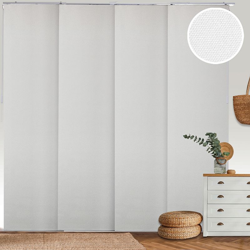 86"x96" Chicology Blackout Panel Track Curtain Blind White