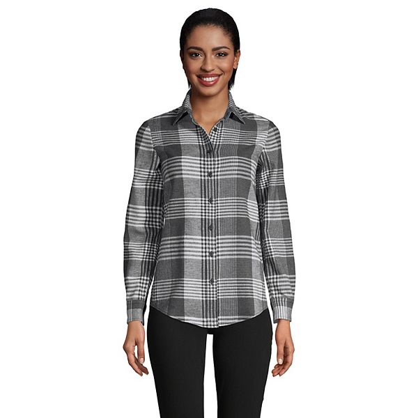 Women's Lands' End Flannel Tunic Shirt