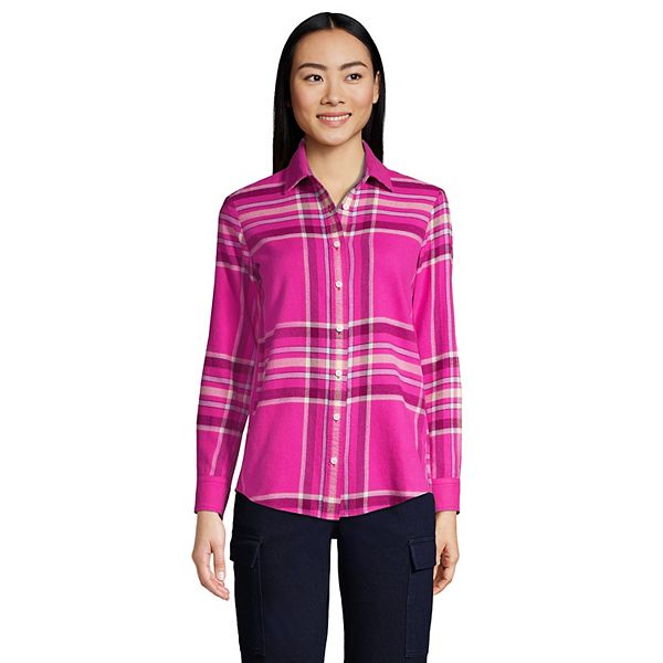 Women's Lands' End Flannel Tunic Shirt