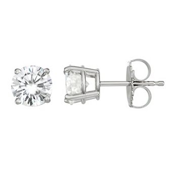 Charles & Colvard 14k White Gold 1 5/8 Carat T.W. Lab-Created Moissanite Stud Earrings