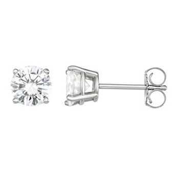 Charles & Colvard 14k White Gold 1 1/5 Carat T.W. Lab-Created Moissanite Stud Earrings