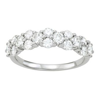 Charles & Colvard 14k White Gold 1 1/5 Carat T.W. Lab-Created Moissanite Stackable Band