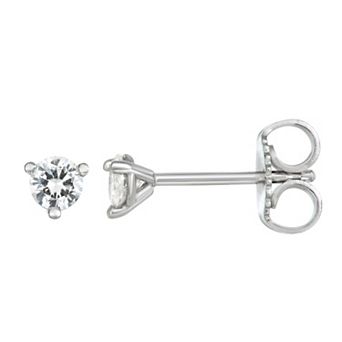 Charles & Colvard 14k White Gold 1/5 Carat T.W. Lab-Created Moissanite Martini Stud Earrings