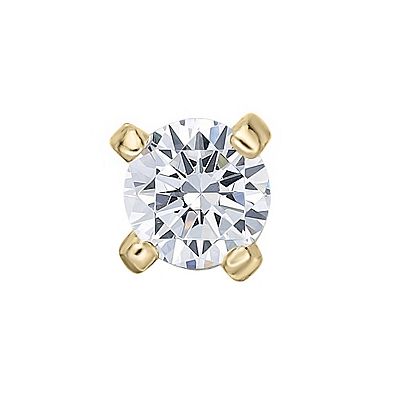 14k Yellow Gold CZ Moon Nose Stud 14k Yellow Gold CZ Moon Nose Stud