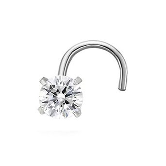 Lila Moon 14k Gold 3 mm Cubic Zirconia Curved Nose Stud