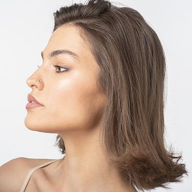 Lila Moon 14k Gold 2.4 mm Diamond Accent Curved Nose Stud