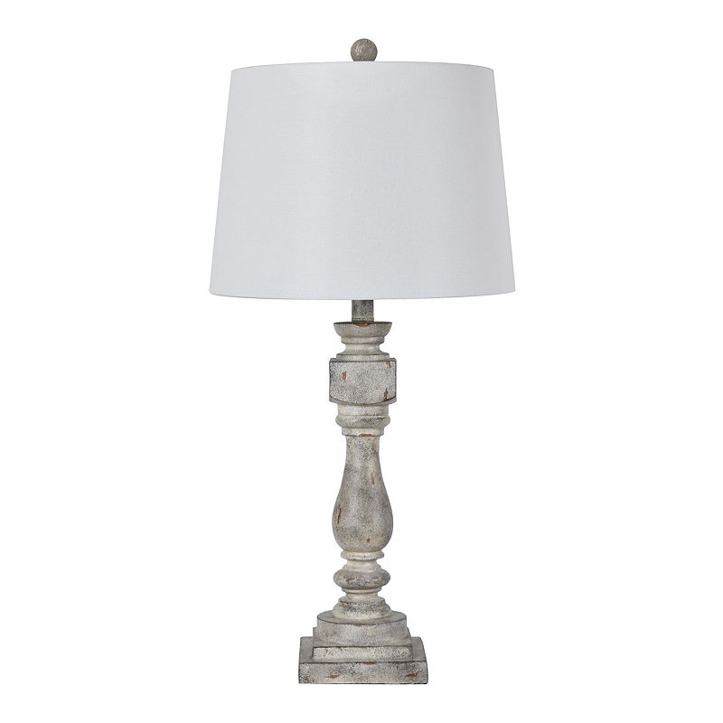 29  GREY RESIN TABLE LAMP