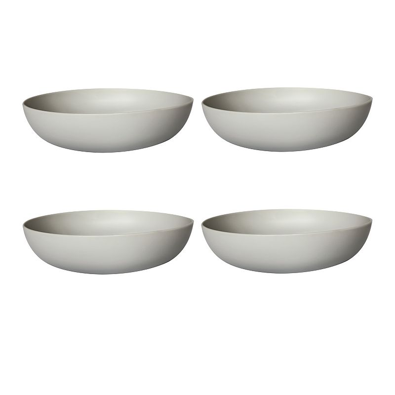 The Big One 4-pc. Plastic Dinner Bowl Set, Dark Grey