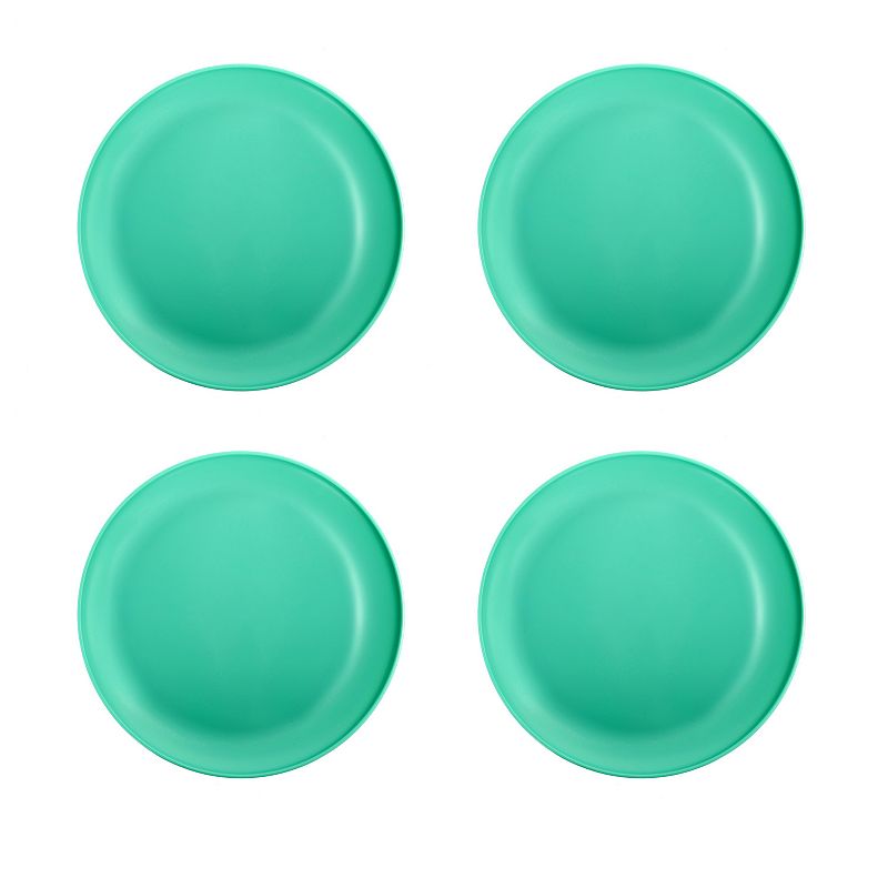 The Big One 4-pc. Plastic Dinner Plate Set, Turquoise/Blue