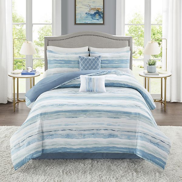 Madison Park Marianne 6-Piece Coastal Comforter Set with Coordinating  Pillows