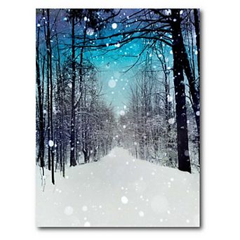 COURTSIDE MARKET Winter Wonderland Trees Canvas Wall Art