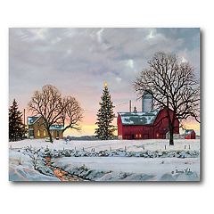 Courtside Market Go Sledding 16x20 Canvas Wall Art