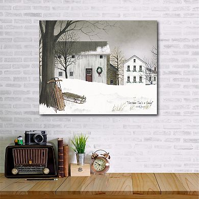 COURTSIDE MARKET Go Sledding Canvas Wall Art