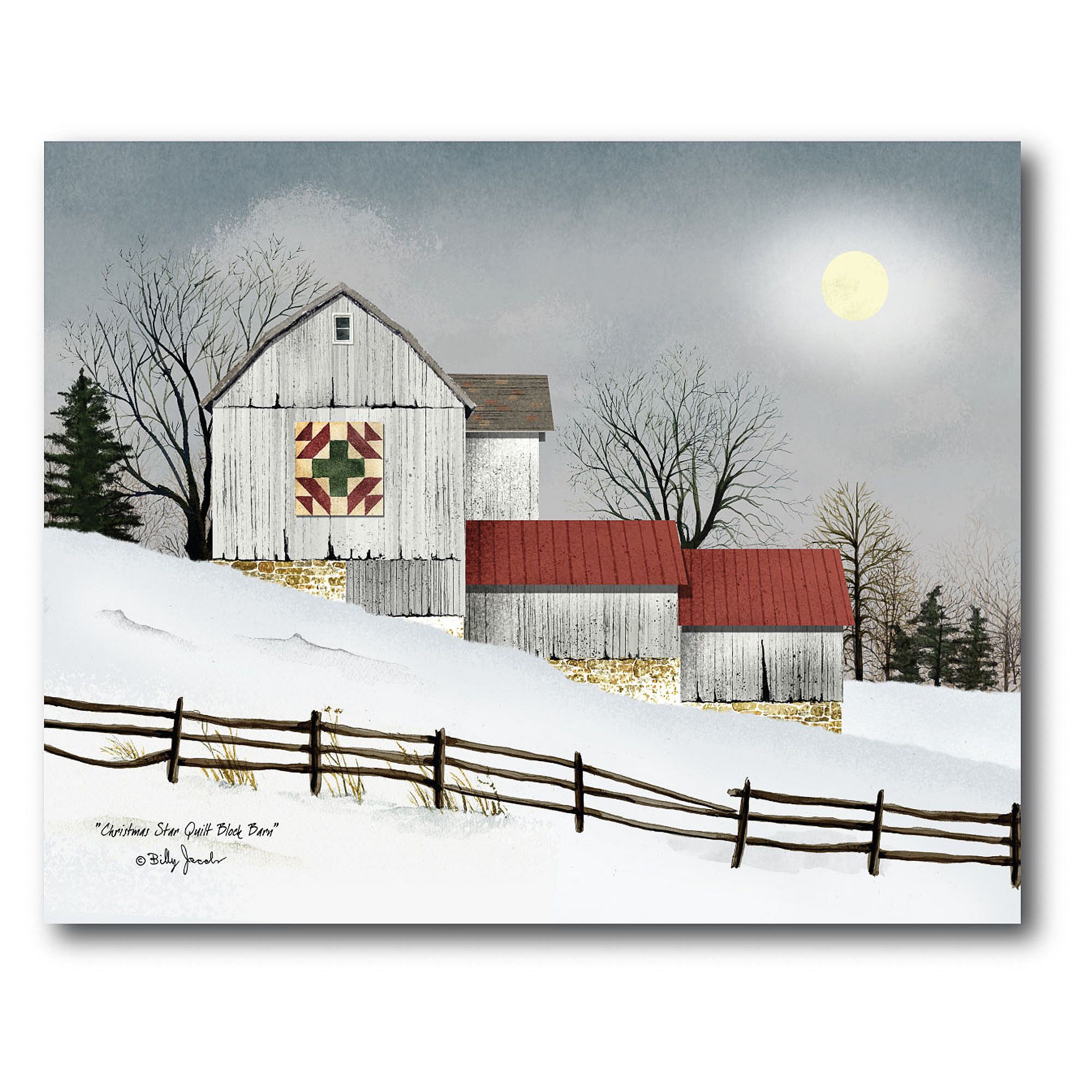 COURTSIDE MARKET Quilted Barn Canvas Wall Art, Multi