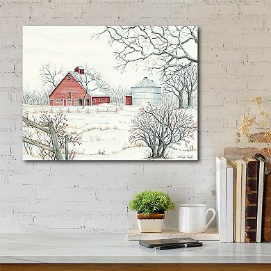 COURTSIDE MARKET Winter Barn Canvas Wall Art