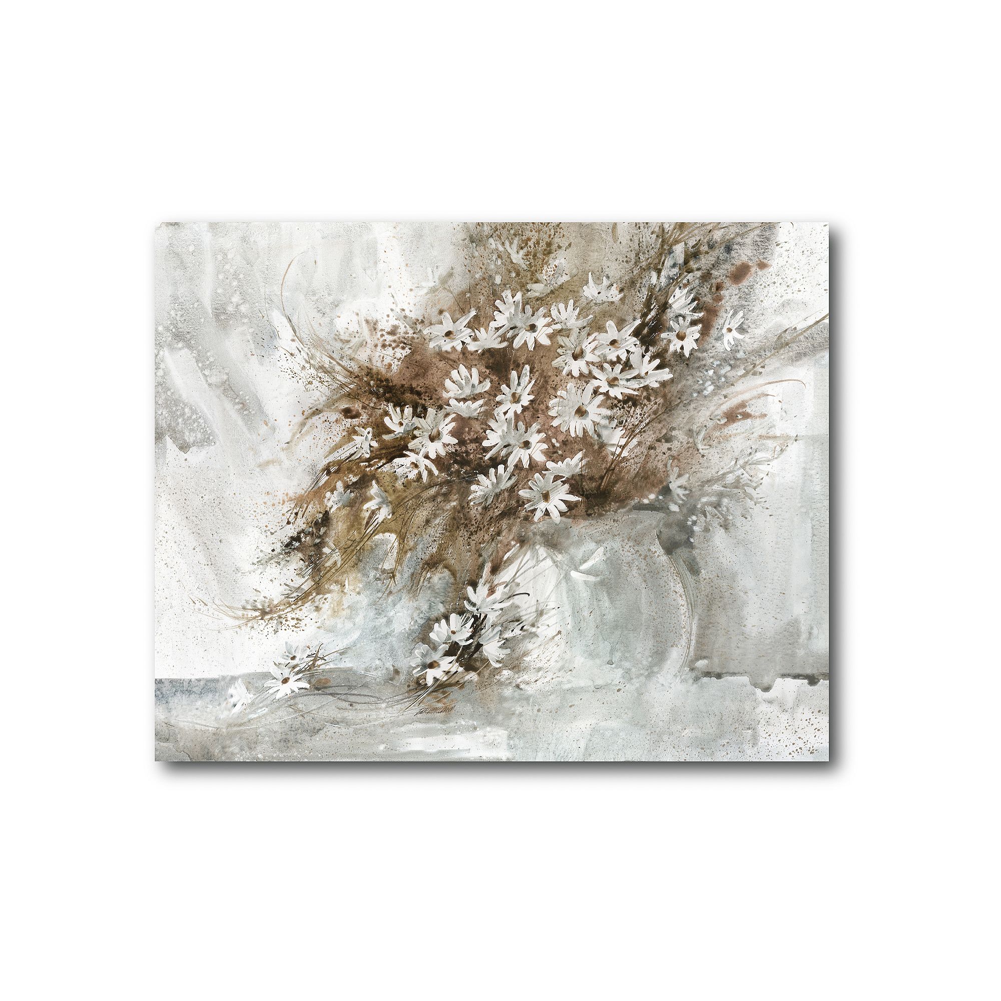 COURTSIDE MARKET Vintage Watercolor Flower I Canvas Wall Art, Multi
