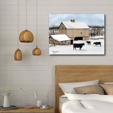 COURTSIDE MARKET Black & White Farm Canvas Wall Art