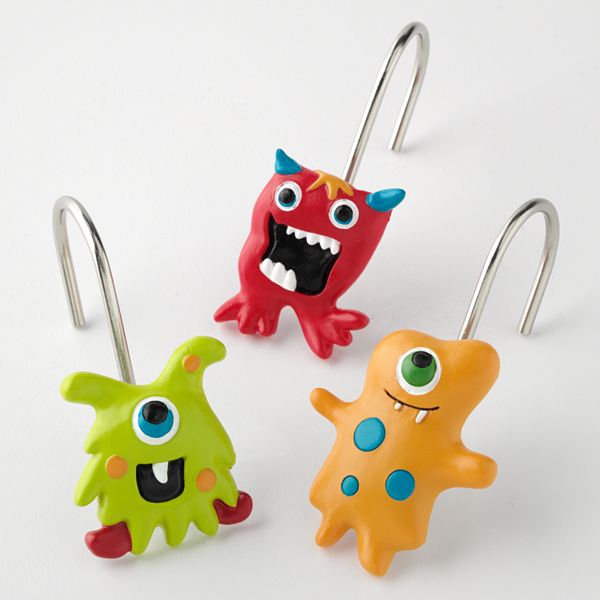 Jumping Beans 12 Pk Monster Shower Curtain Hooks