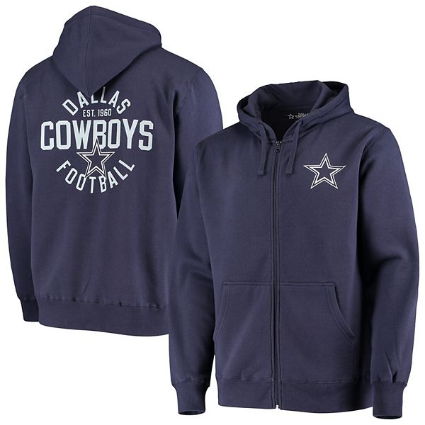 Dallas Cowboys Full Zip Hoodie Mens Casual Hooded Sweatshirt