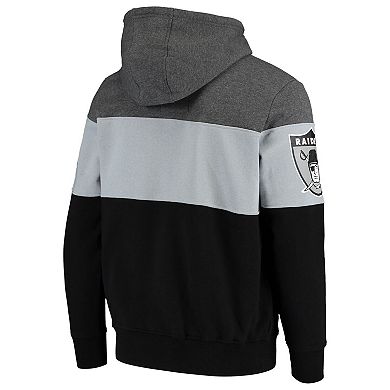 Men's Starter Gray/Silver Las Vegas Raiders Extreme Fireballer Throwback Pullover Hoodie