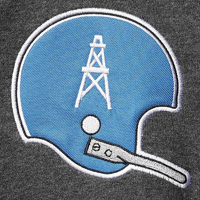 Men's Starter Gray/Red Houston Oilers Extreme Fireballer Throwback Pullover Hoodie