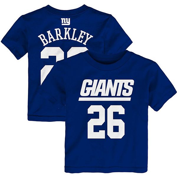 Toddler Saquon Barkley Royal New York Giants Mainliner Player Name & Number  T-Shirt