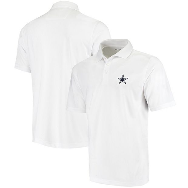 : NFL Dallas Cowboys Mens Antigua Century Polo, White/Silver,  Small : Sports & Outdoors