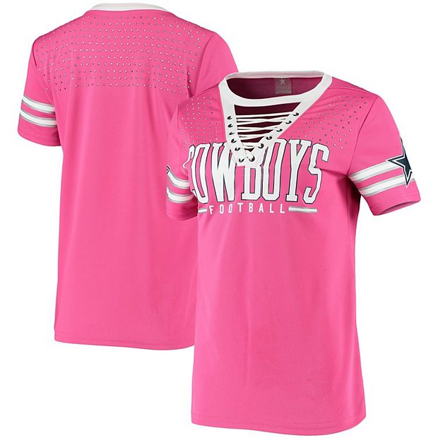 dallas cowboys women's lace up shirt