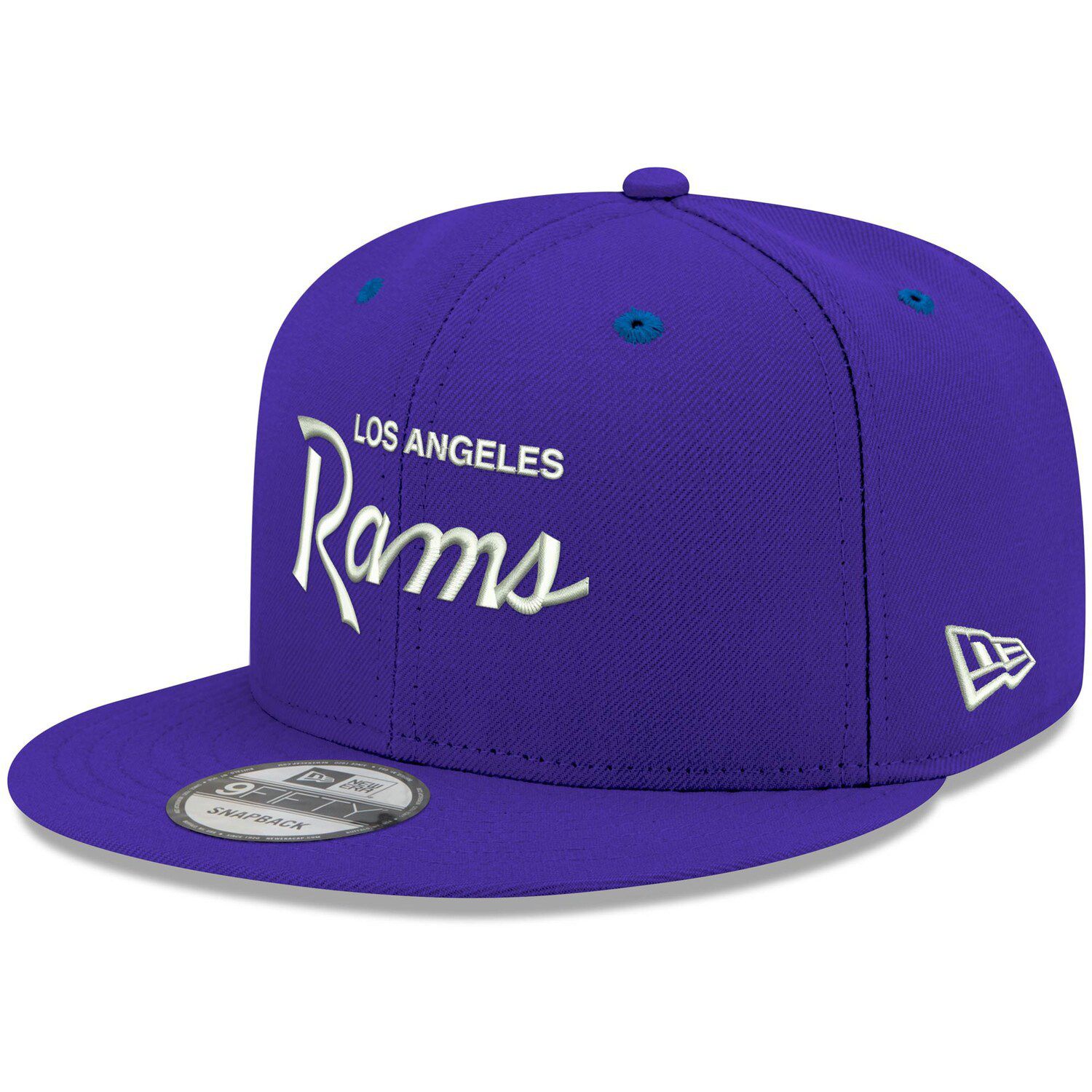 Los Angeles Rams New Era Wordmark Flow 9FIFTY Snapback Hat - Royal/Gold