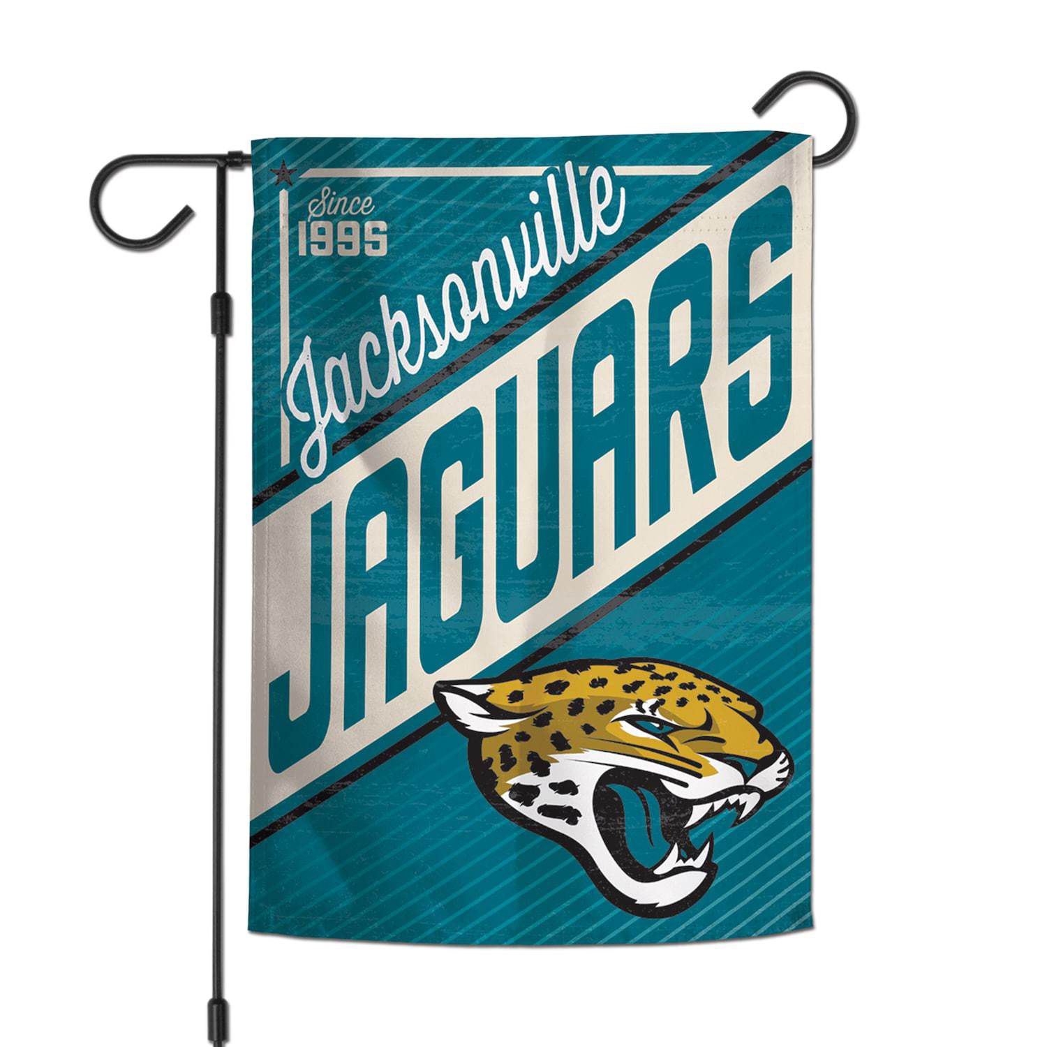 Jacksonville Jaguars Garden Flag Set With Stand - Double Sided 13x18 Inch NFL Yard Flag - View #3