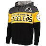 Men's Starter Heathered Gray/Gold Pittsburgh Steelers Extreme Fireballer Pullover Hoodie