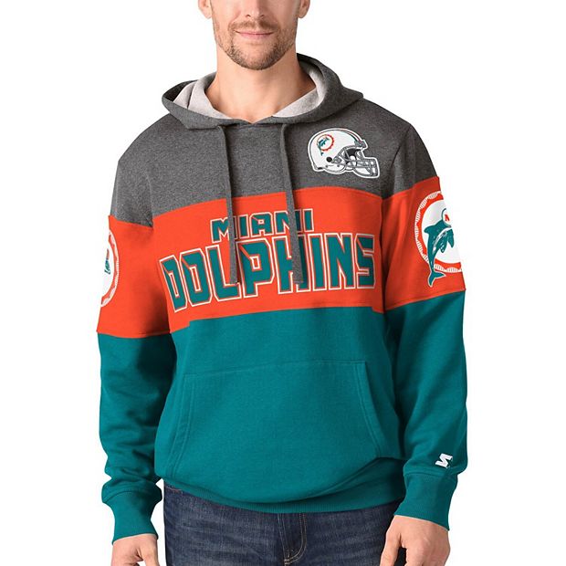 Miami Dolphins Color Block Men's Nike NFL Pullover Hoodie.