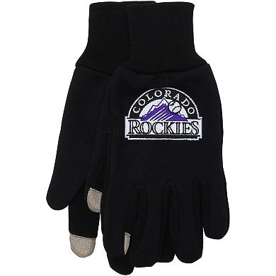 Colorado Rockies McArthur Black Team Logo Touch Gloves