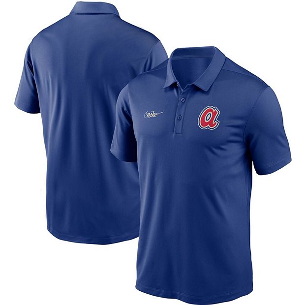 Men's Nike Royal Atlanta Braves Cooperstown Collection Logo Franchise  Performance Polo