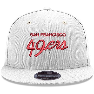 Men's New Era White San Francisco 49ers ScriptÂ Original Fit 9FIFTY Snapback Hat