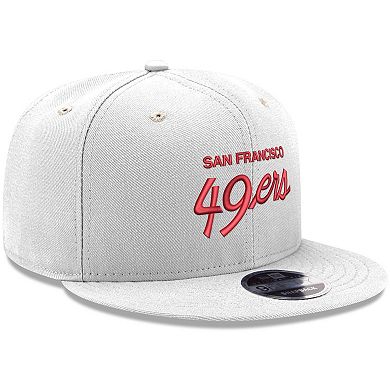 Men's New Era White San Francisco 49ers ScriptÂ Original Fit 9FIFTY Snapback Hat