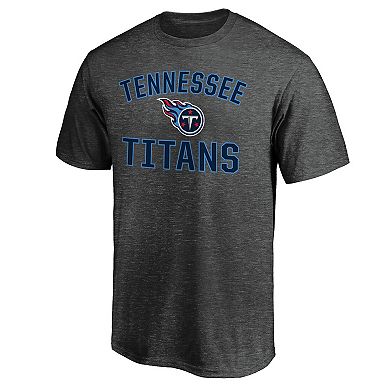 Men's Fanatics Branded Heathered Charcoal Tennessee Titans Logo Big & Tall Victory Arch T-Shirt