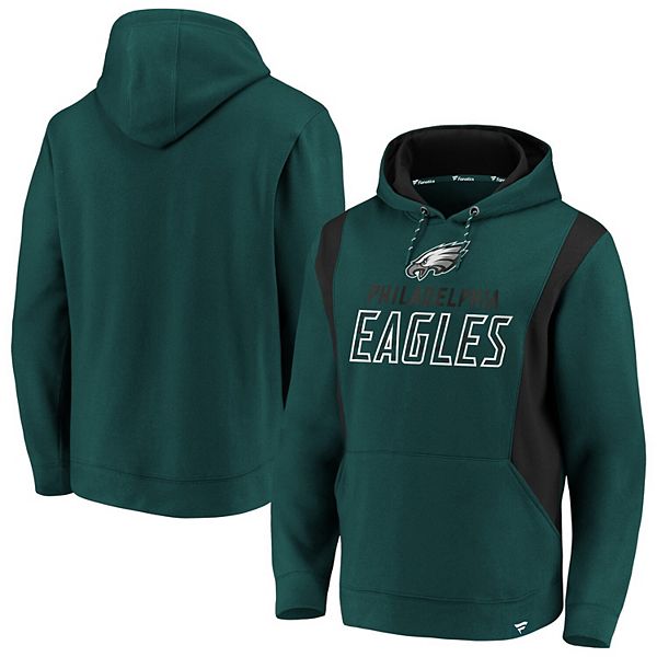 Men's NFL Pro Line by Fanatics Branded Midnight Green Philadelphia Eagles  Big & Tall Iconic Color Block Pullover Hoodie