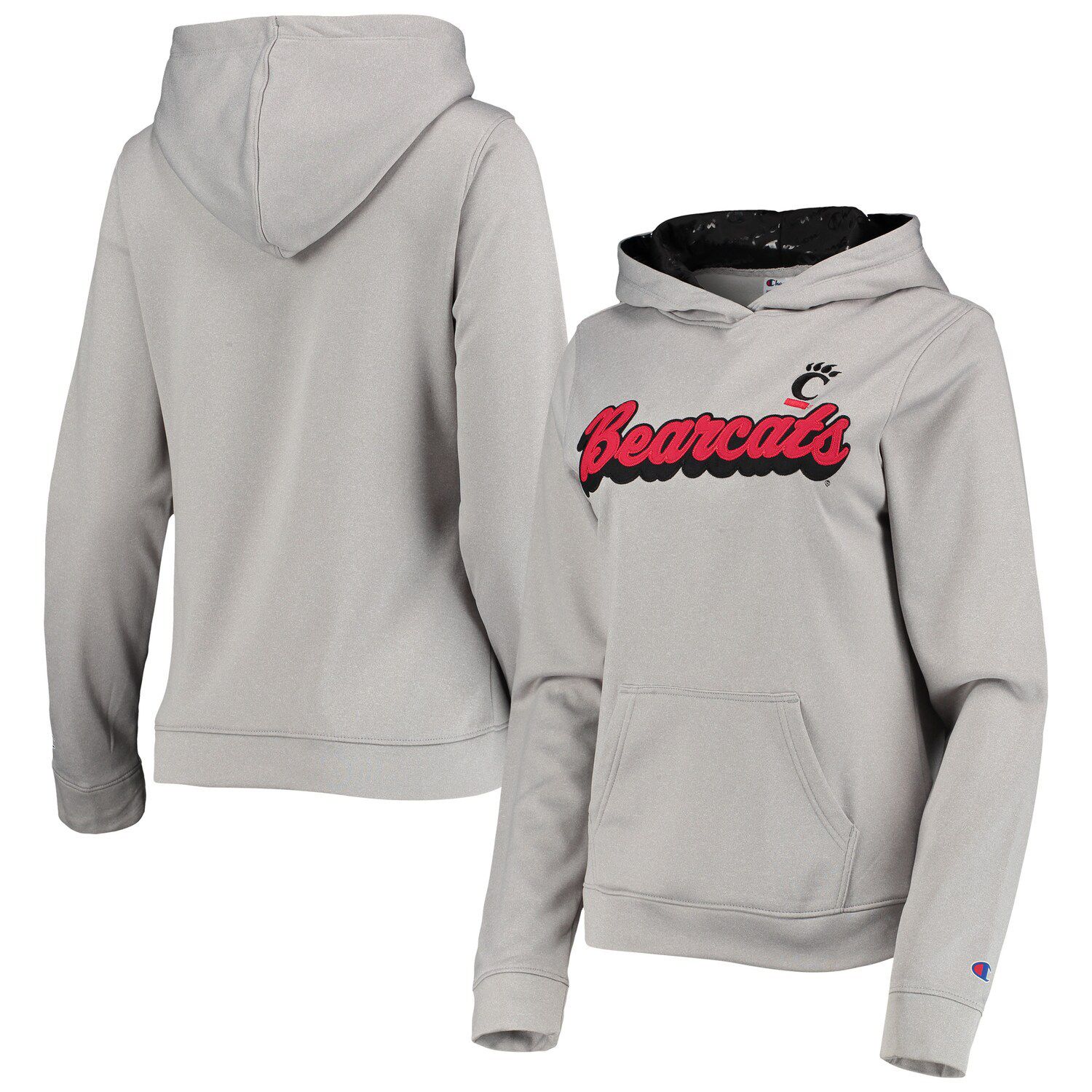 grey women's champion hoodie