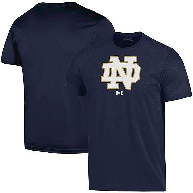 Men's Under Armour Navy Notre Dame Fighting Irish School Logo Performance Cotton T-Shirt