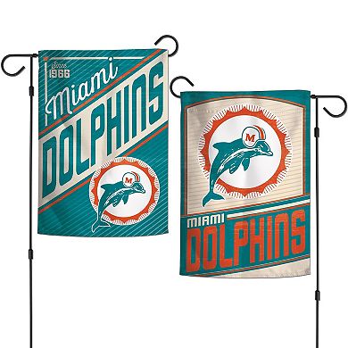 WinCraft Miami Dolphins 2-Sided 12'' x 18'' Team Garden Flag