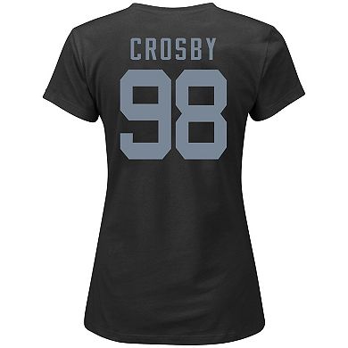 Women's Fanatics Maxx Crosby Black Las Vegas Raiders Plus Size Player Name & Number V-Neck T-Shirt