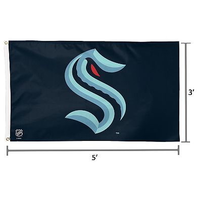 WinCraft Seattle Kraken 3' x 5' 1-Sided Deluxe Flag