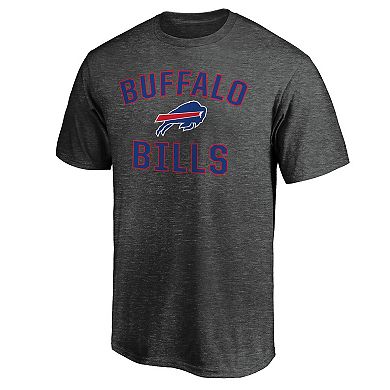 Men's Fanatics Branded Heathered Charcoal Buffalo Bills Logo Big & Tall Victory Arch T-Shirt
