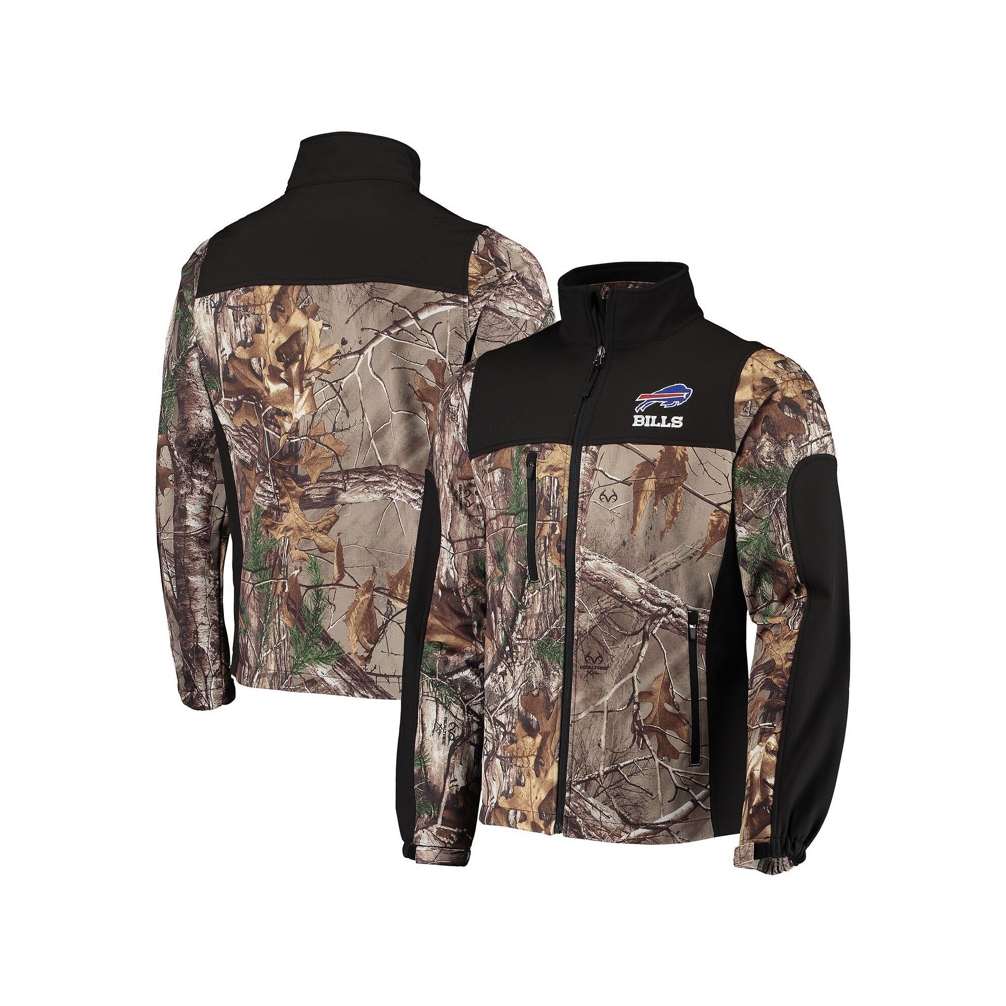 Mens Dunbrooke Realtree Camo/Black Buffalo Bills Circle Hunter Softshell F